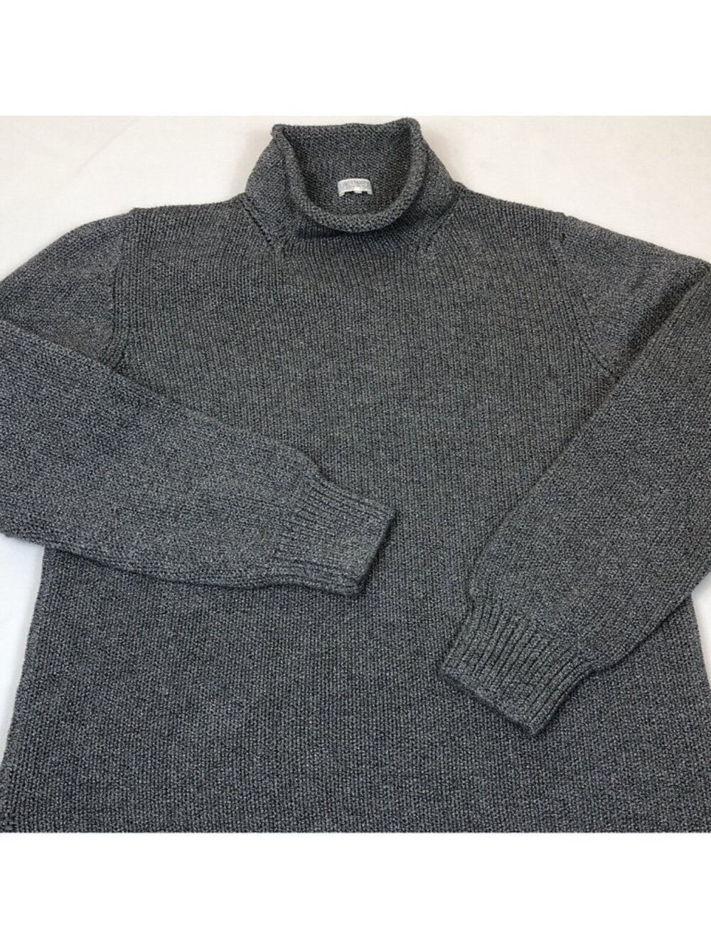 QUAKER MARINE SUPPLY Mens Fishermans Rollneck Gray Cotton Sweater Size XL - Picture 2 of 8